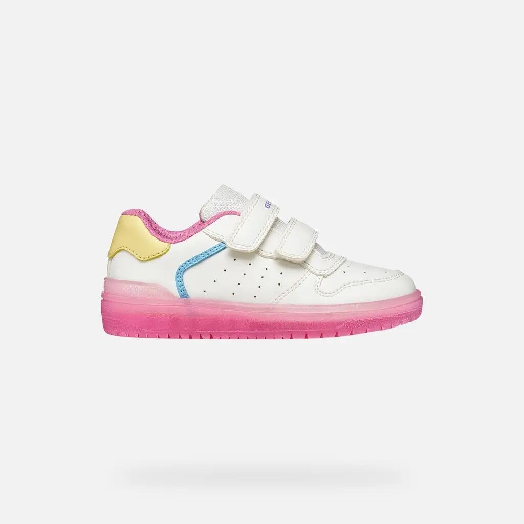 Baskets Fille WASHIBA GIRL Blanc/Rose Foncé 2/7