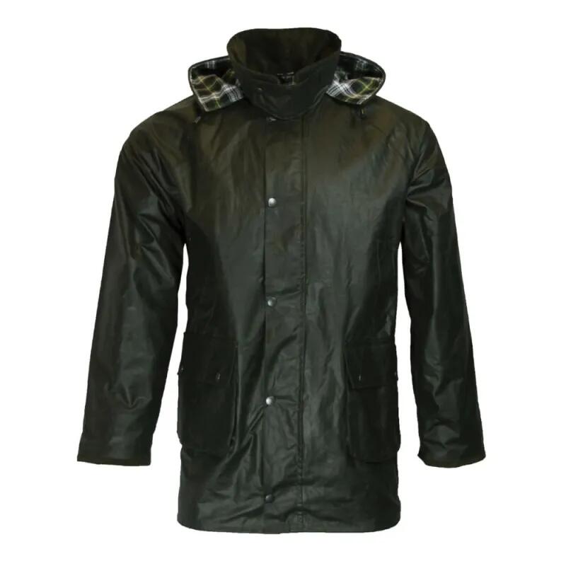 Veste Walker and Hawkes Poacher Vert Coton Ciré – style anglais 3/5