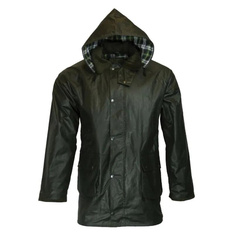 Veste Walker and Hawkes Poacher Vert Coton Ciré – style anglais 5/5