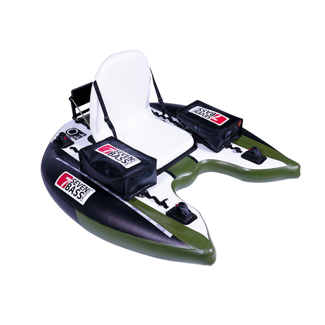 Seven Bass - Float Tube Seven Bass Flatform Junior - Black Kaki - Float Tube - Blanc|noir|vert - 170cm - Decathlon