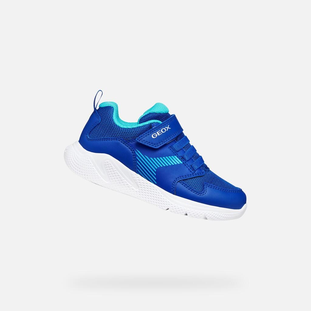 Geox - Baskets Garçon J Sprintye Boy Bleu Roi/bleu Clair - Chaussures De Sport - Bleu - Decathlon