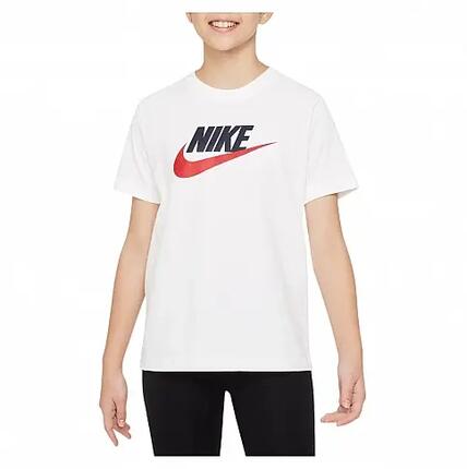 T-shirt - Enfant - 100% coton - Nike Sportswear - Blanc/Noir