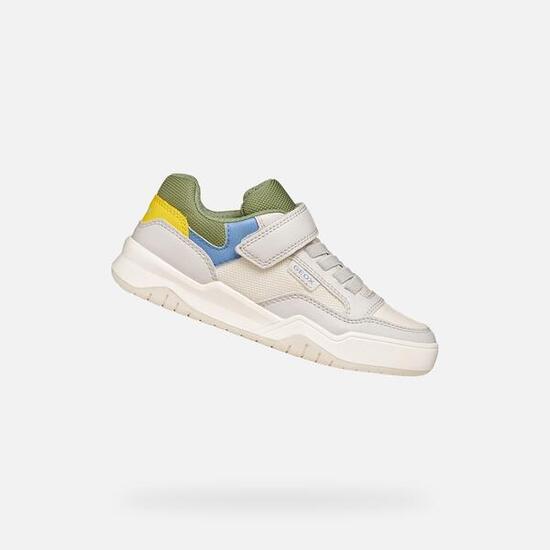 Baskets Garçon PERTH BOY Gris Clair/Vert