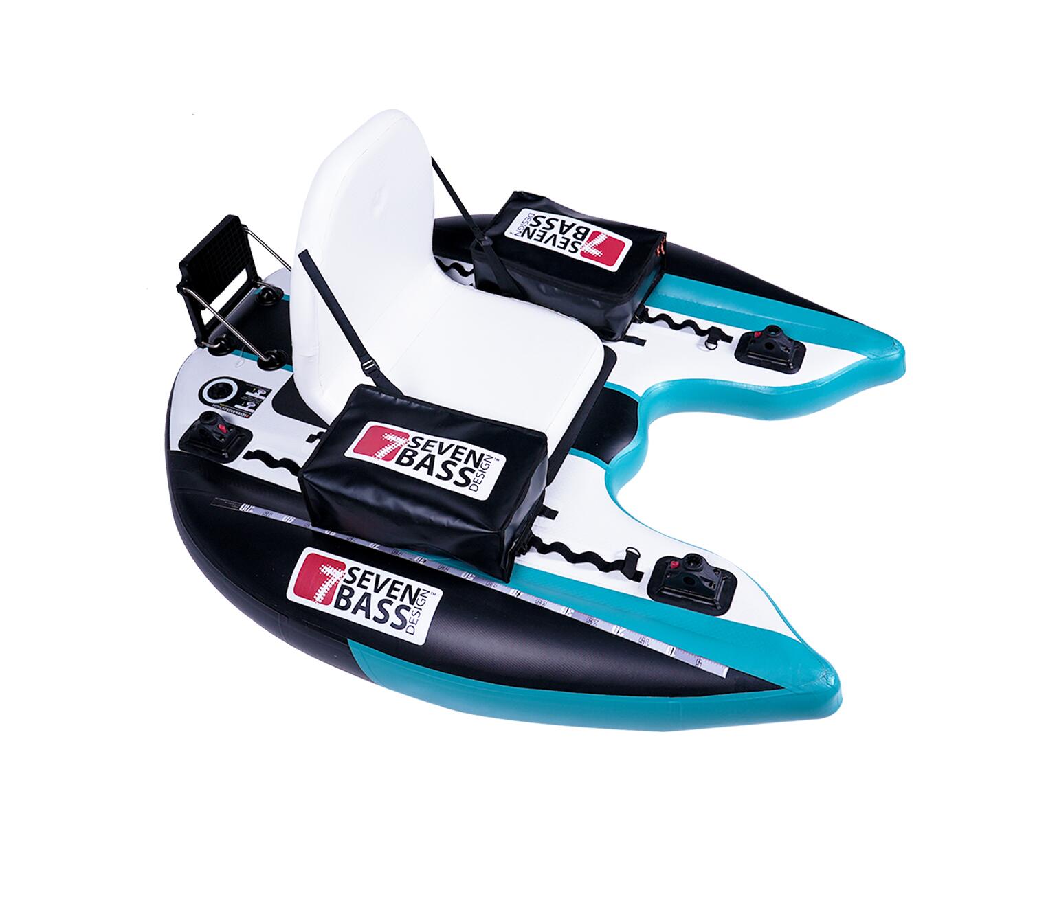 Float tube FLATFORM JUNIOR - BLACK SEAFOAM 1/8