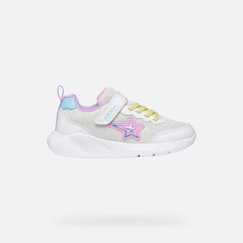 Baskets Fille J SPRINTYE GIRL Blanc/Multicolore 2/7