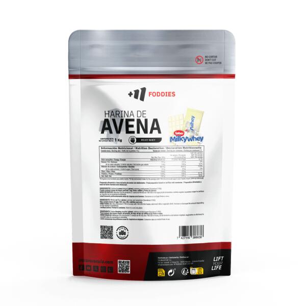 Harina de Avena - 1Kg Chocolate Blanco con Leche MilkyWhey MASMUSCULO 2/6