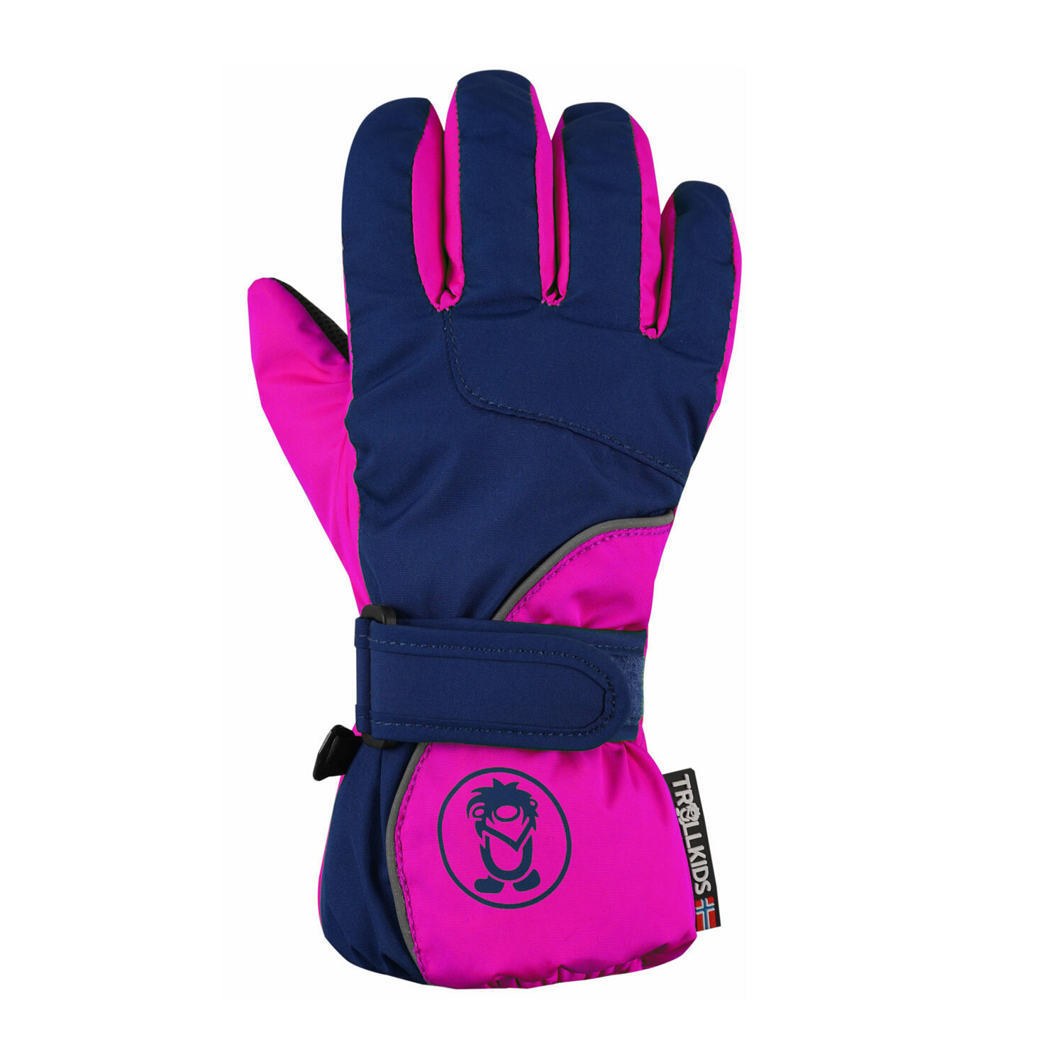 Gants enfants Troll bleu marine / magenta taille 4 ; 6-7 ans 2/3
