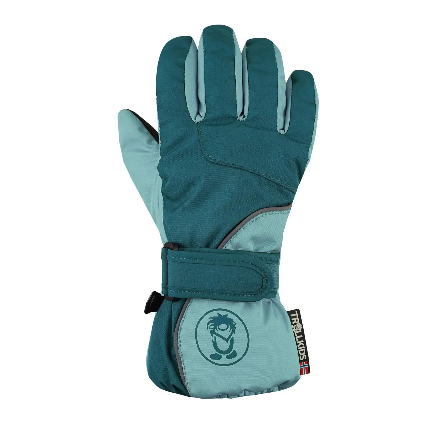 Kinder Fingerhandschuh Troll Blaugrün/Wasserblau 2/3
