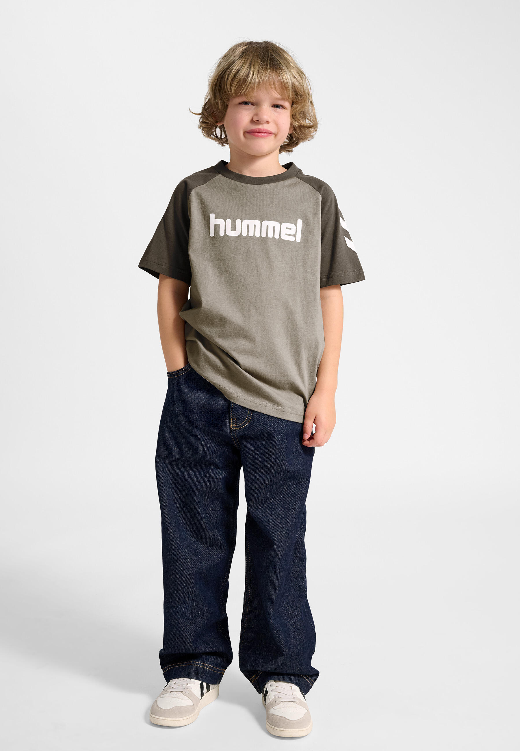 Instap T-Shirt Hmljr Logo Jongens 3/7