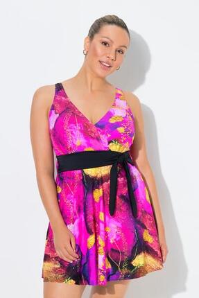 Damen Badekleid Schleife Softcups Träger verstellbar