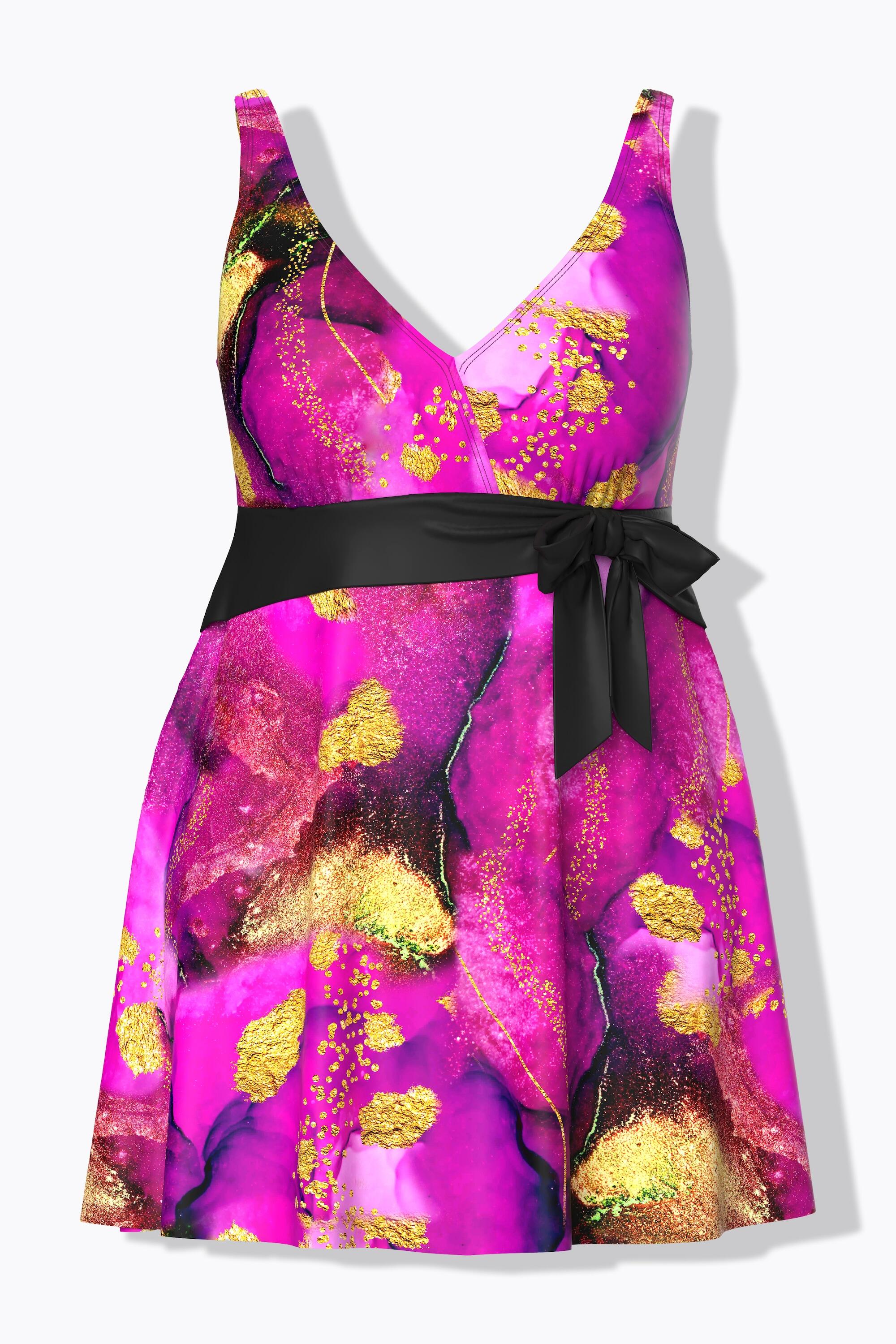 Femme Robe de bain avec bonnets souples nœud fantaisie et bretelles ajustables 7/7