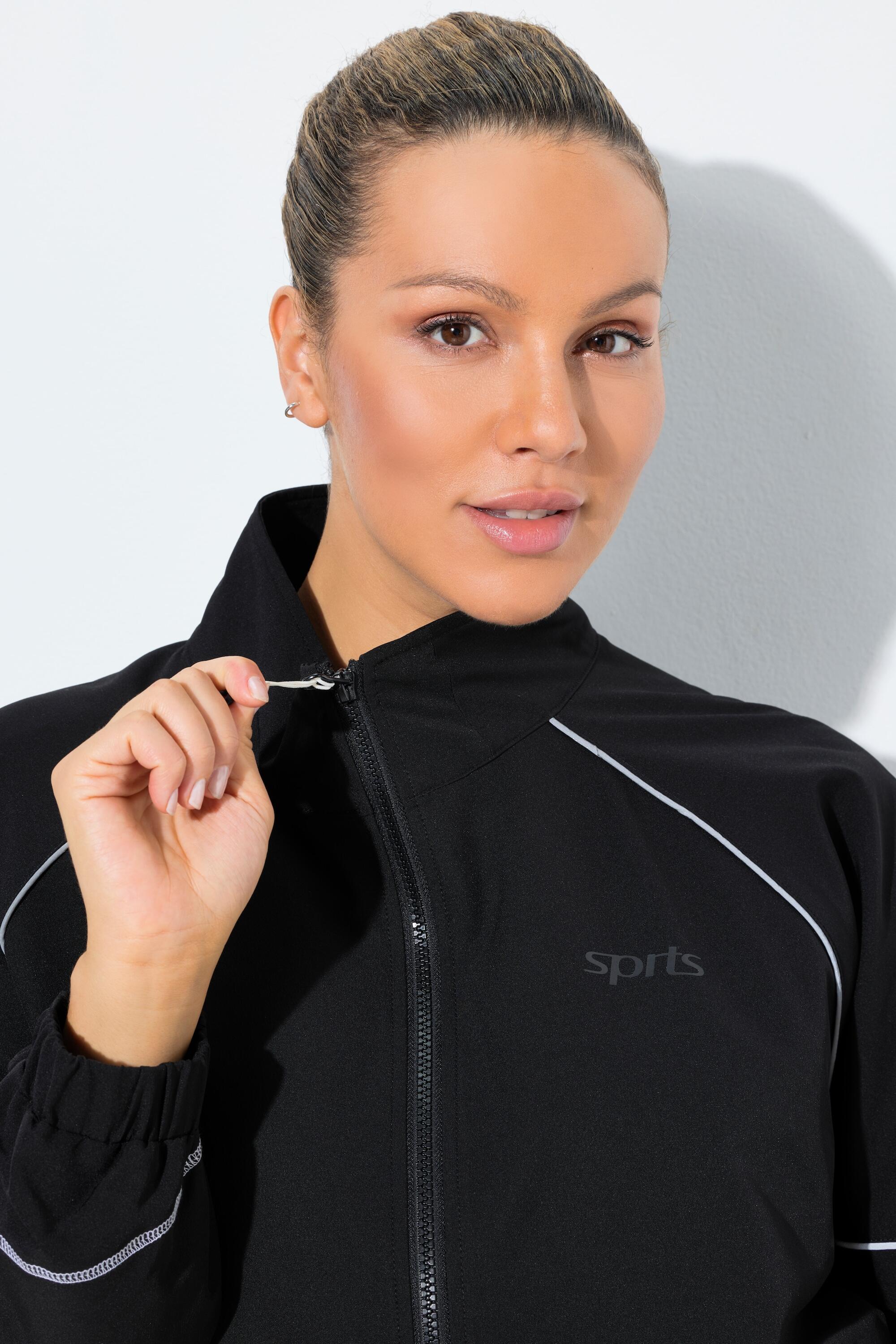 Femme Veste de survêtement technique col montant fermeture zippée à double sens 3/7