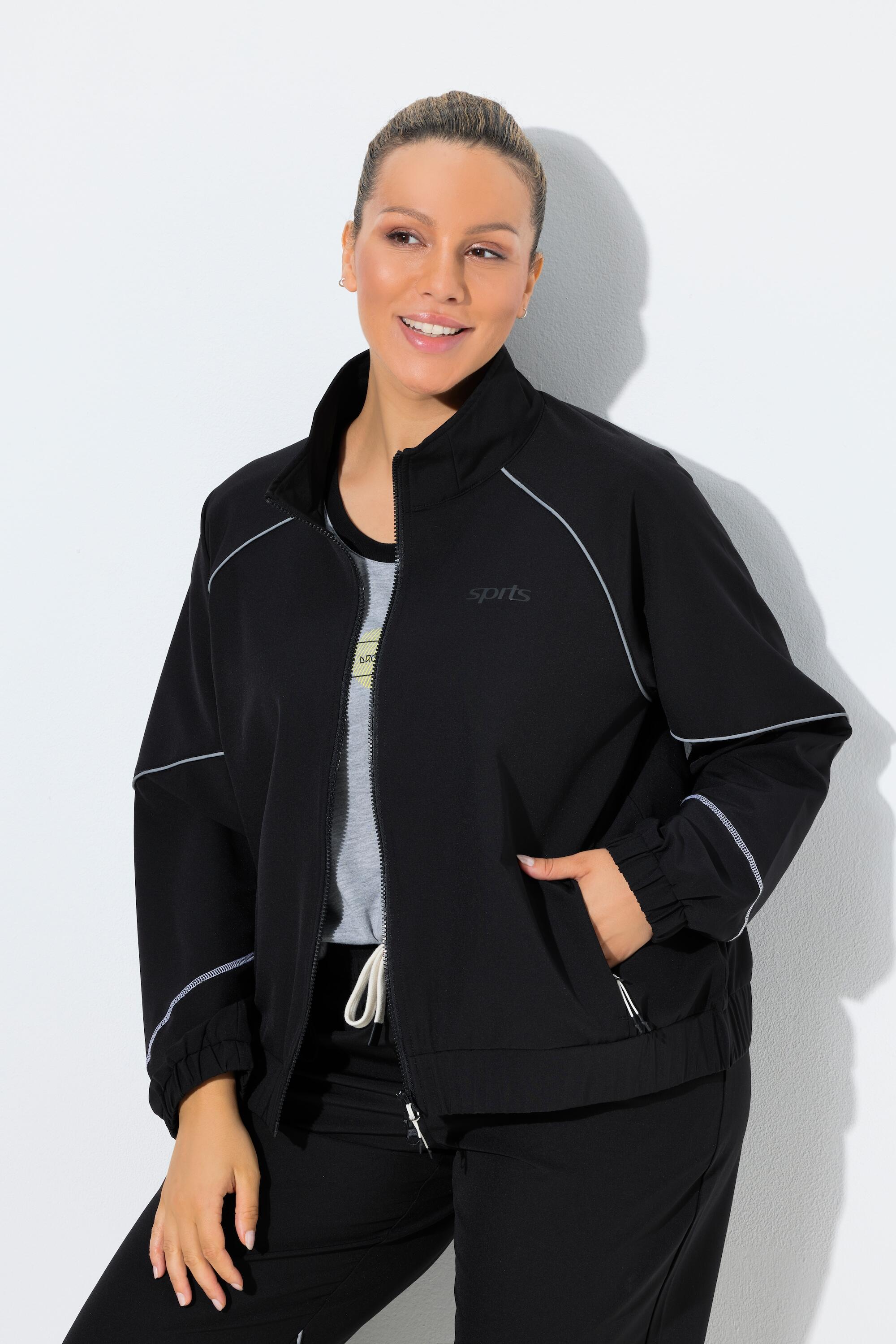 Femme Veste de survêtement technique col montant fermeture zippée à double sens 6/7