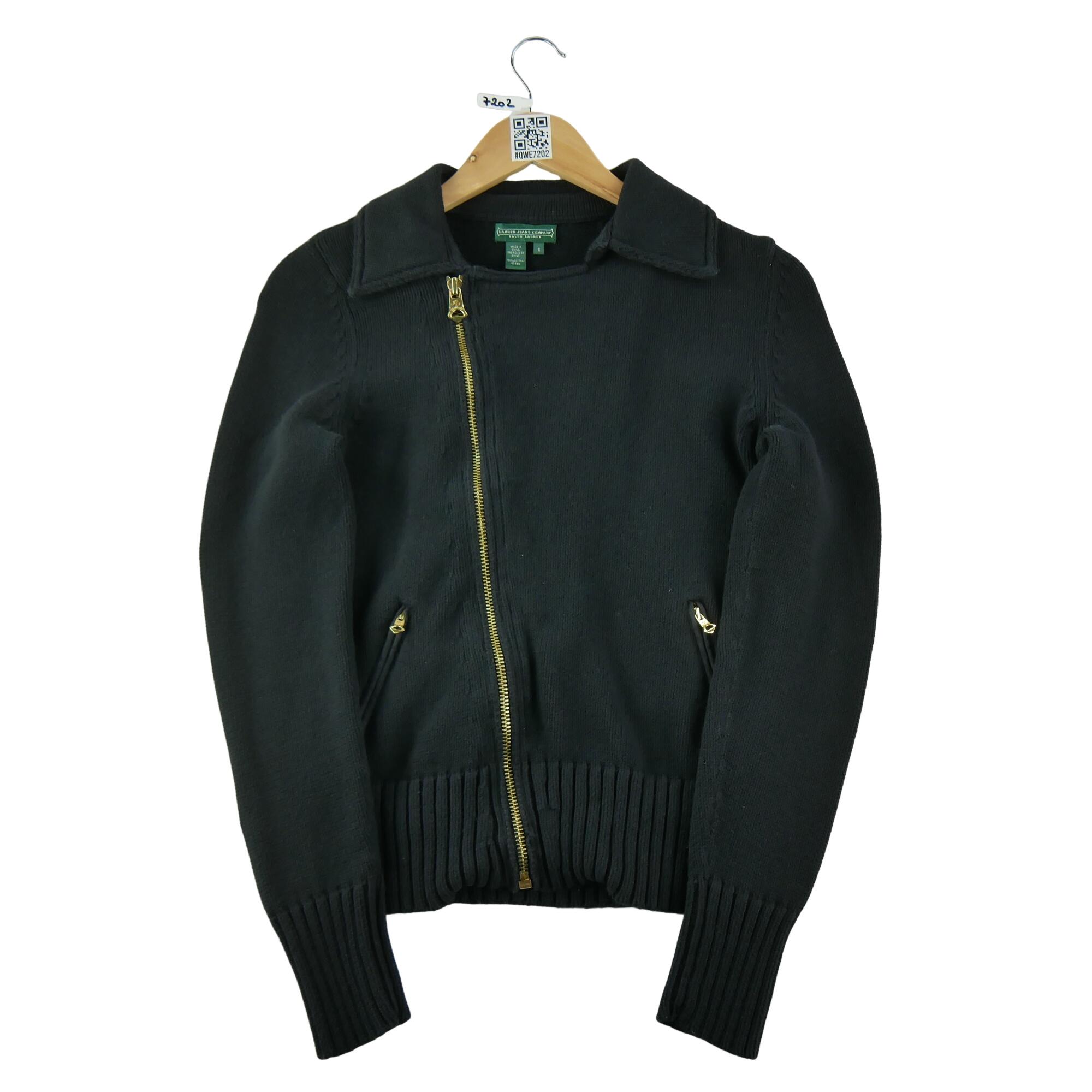 RALPH LAUREN Reconditionné - Pull Femme full zip Noir - Excellent