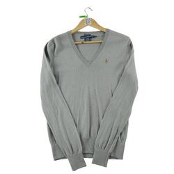 Reconditionné - Pull Femme col V Gris - Très Bon État