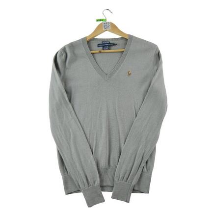 Reconditionné - Pull Femme col V Gris - Très Bon État