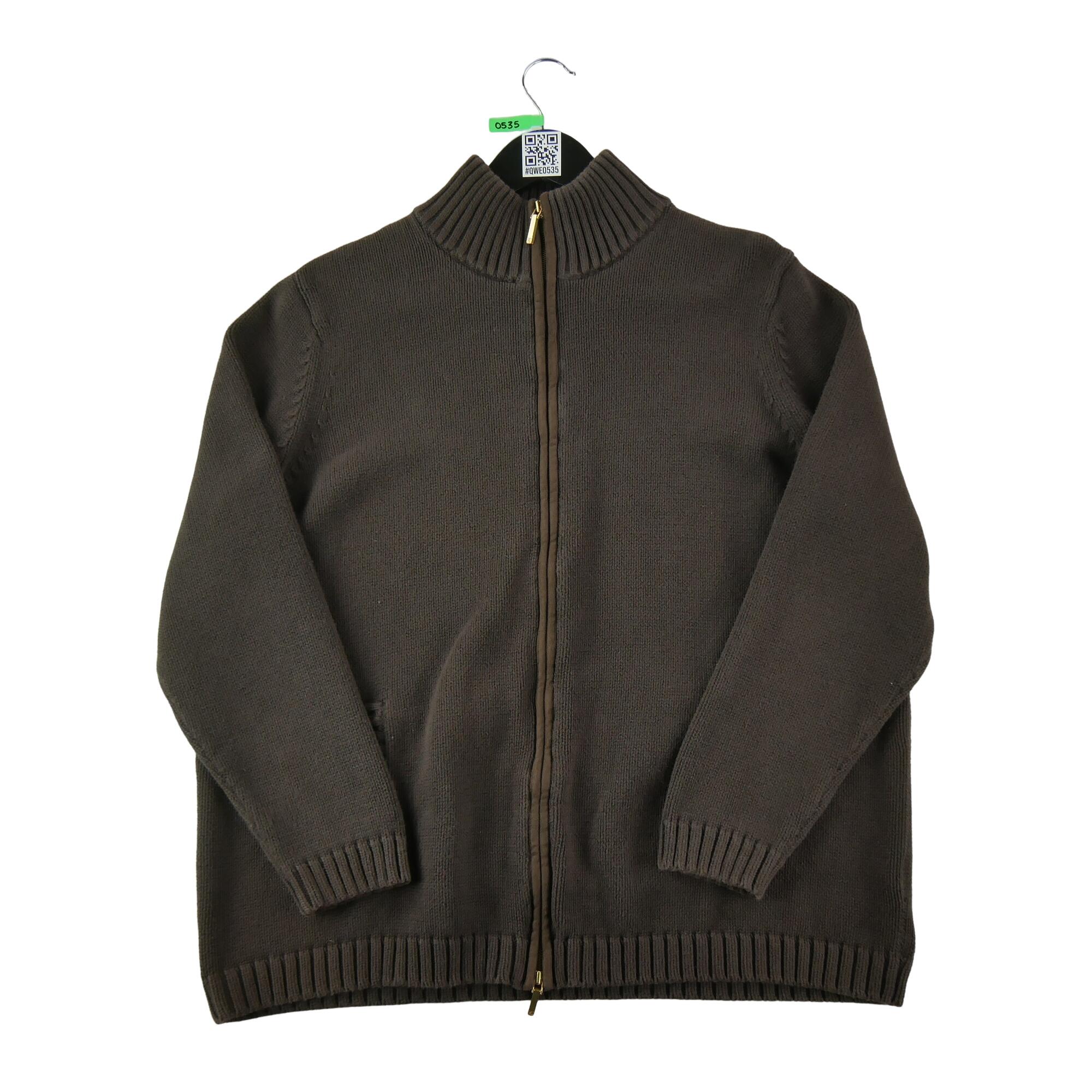 RALPH LAUREN Reconditionné - Pull Femme full zip Marron - Très Bon État