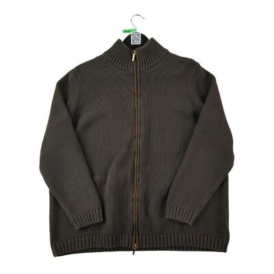 Tweedehands - dames volledige rits bruine trui - zeer goede staat