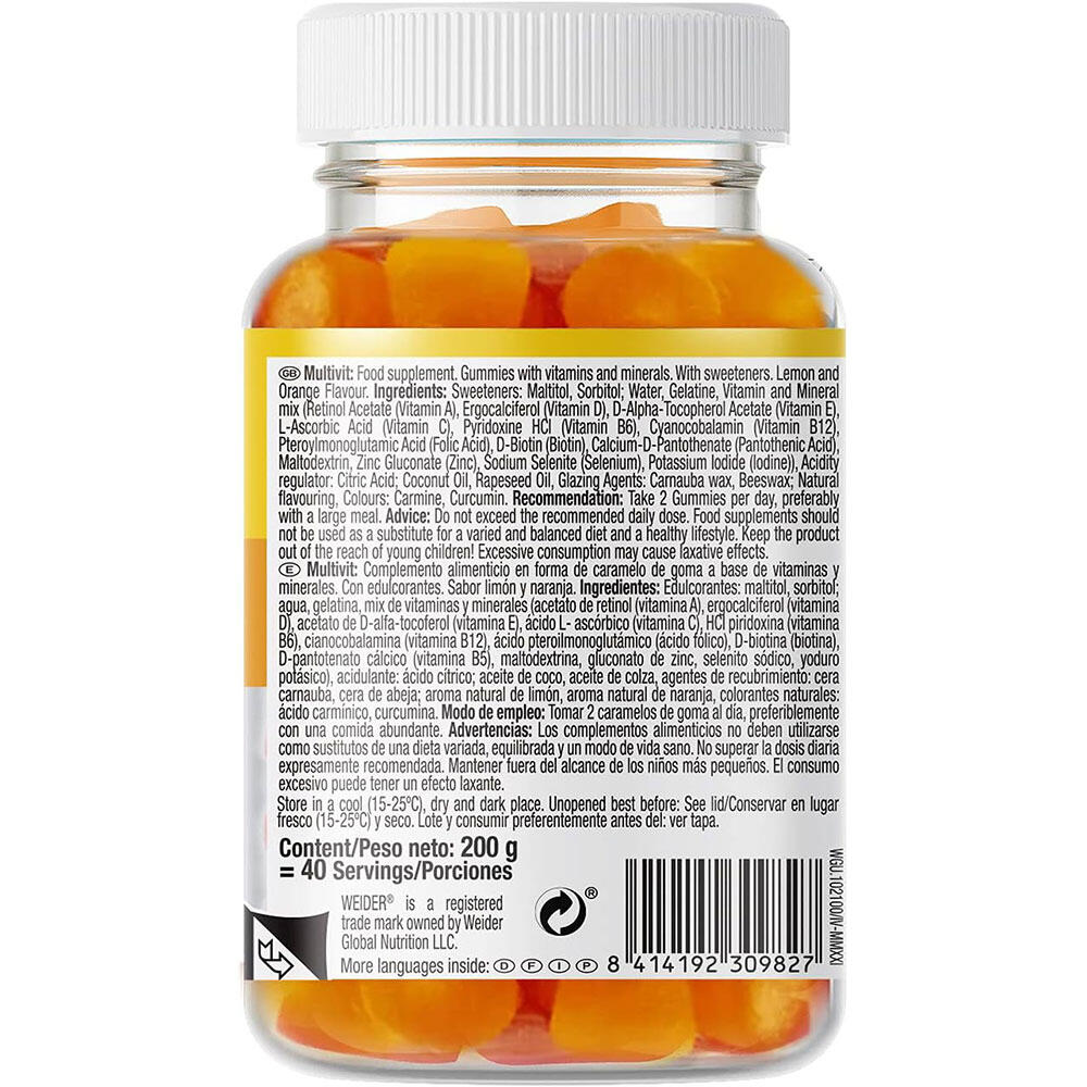 Weider Multivit Gummies (80) Orange & Lemon 7/7