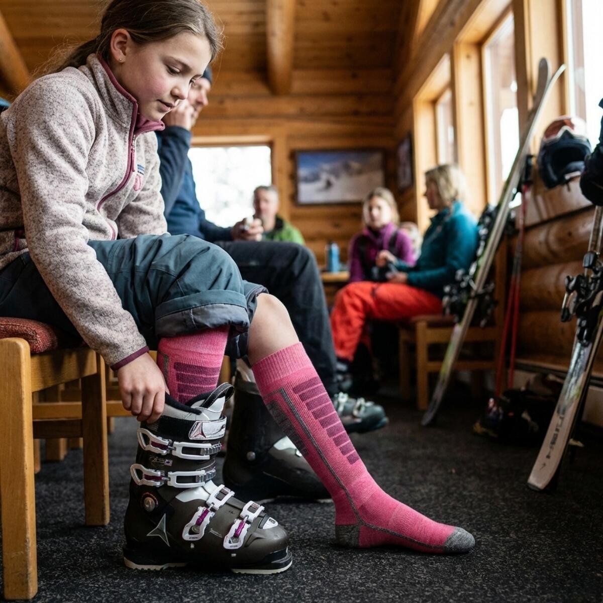 2 Paires de Chaussettes de Ski Mérinos Enfant - Courchevel 4/5
