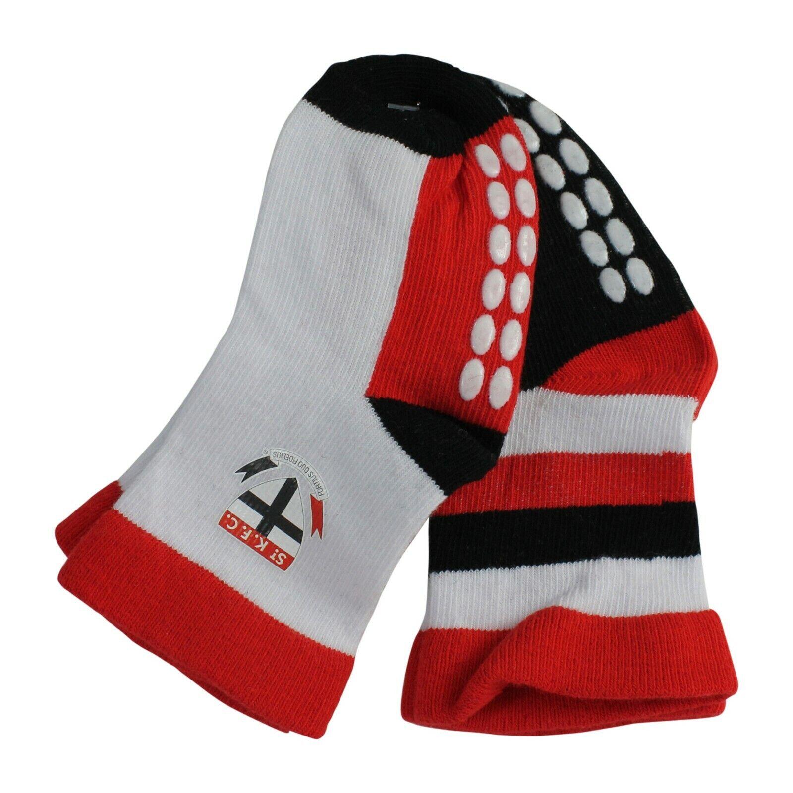 AFL Infant Socks - St Kilda Saints - Set Of Two - Non Slip - 12 to 24 Months