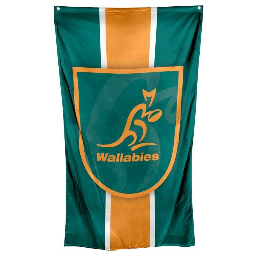 ARU Wall Flag Cape - Wallabies - 150cm x 90cm - Steel Eyelets