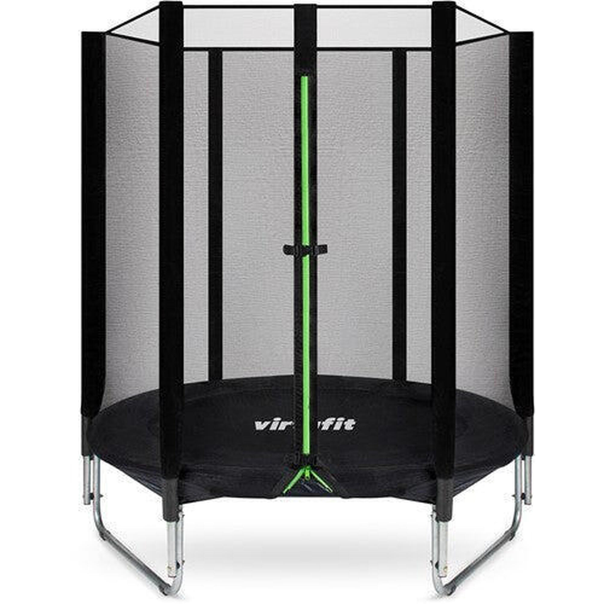 Virtufit - Trampoline - Trampoline Enfant Avec Filet De Sécurité - Rond - 140 Cm - Trampoline - Noir - 140 Cm - Decathlon