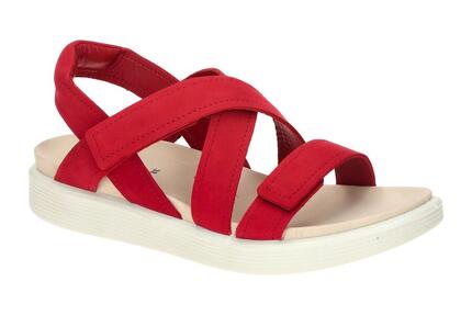 Ecco Soft Sandalen rot chili Kreuzriemen Nubuck 238813
