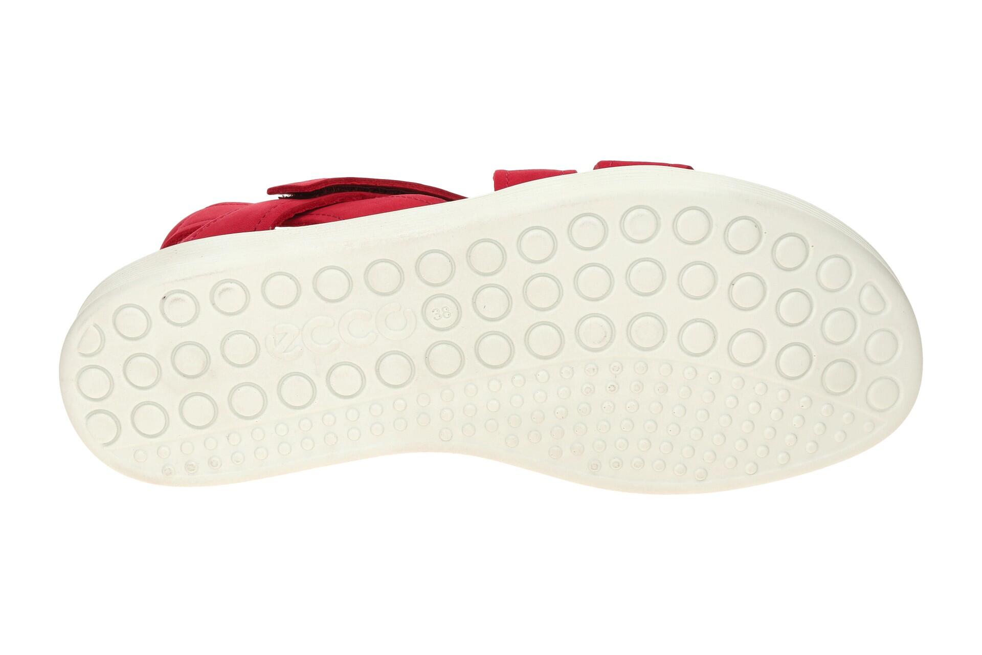 Ecco Soft Sandalen rot chili Kreuzriemen Nubuck 238813 7/7