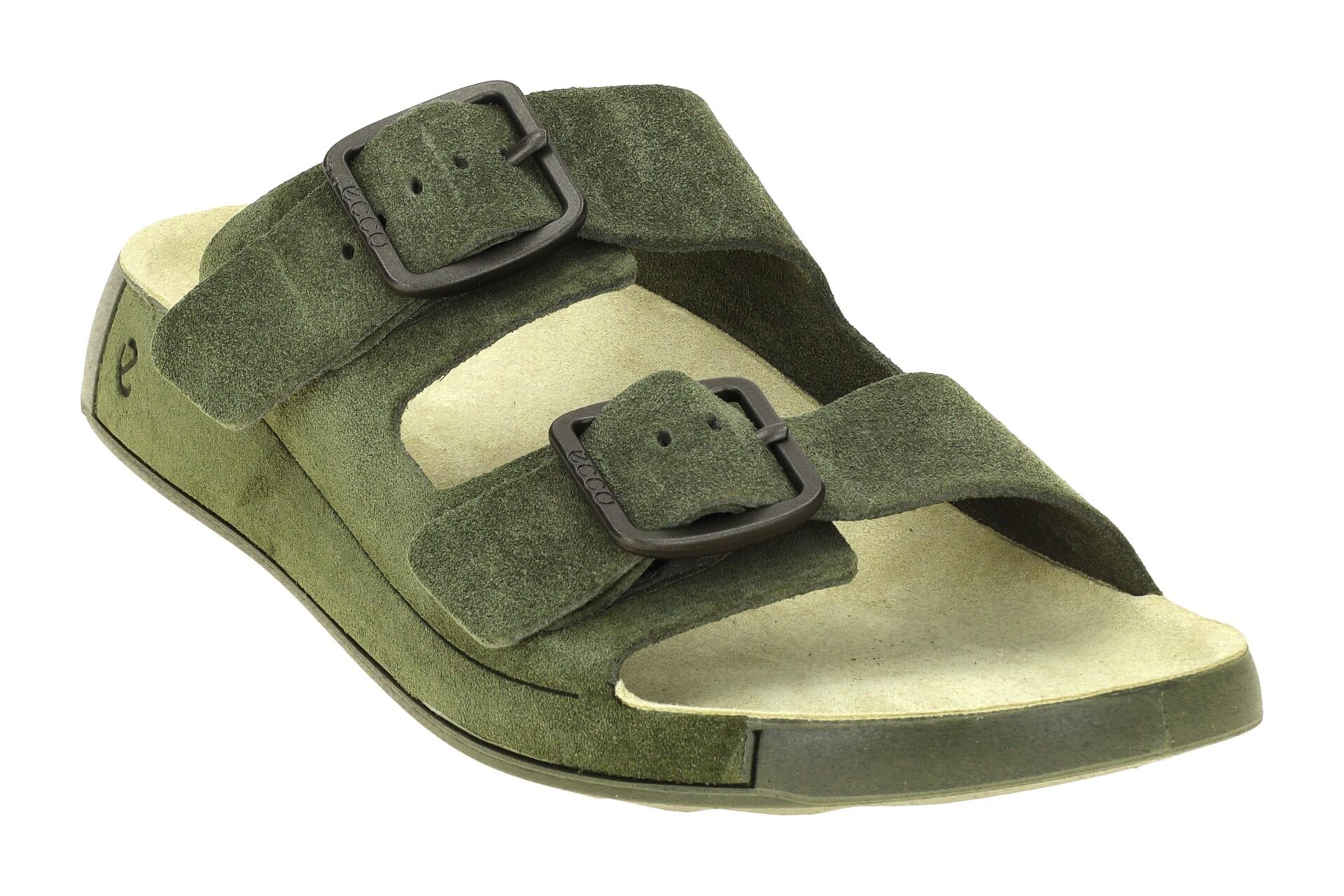Ecco Cozmo Herren Pantolette grün olive Schnalle 500984 3/7