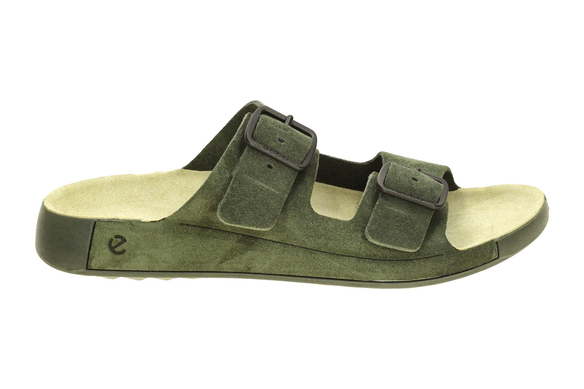 Ecco Cozmo Herren Pantolette grün olive Schnalle 500984 2/7
