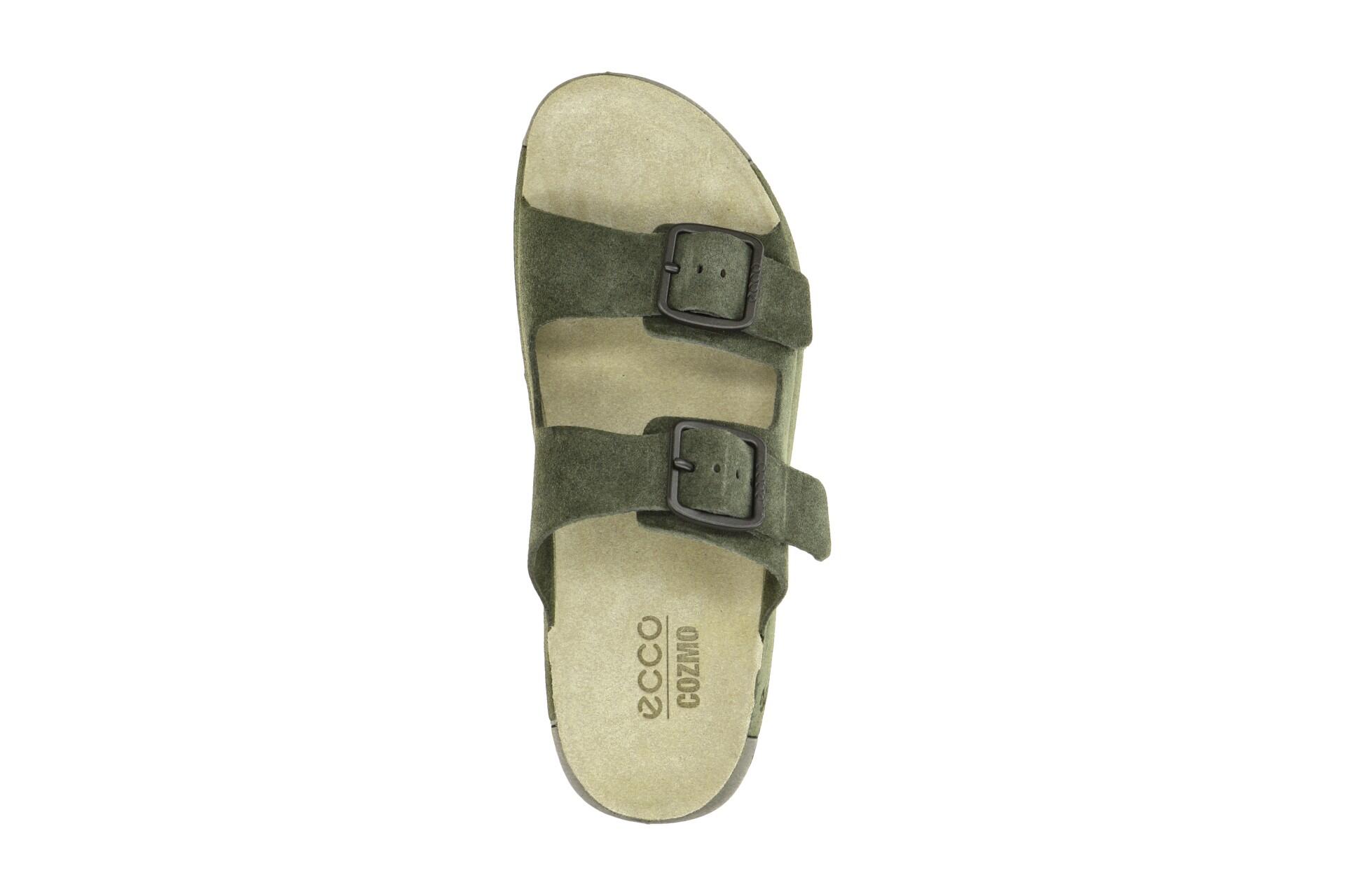 Ecco Cozmo Herren Pantolette grün olive Schnalle 500984 6/7