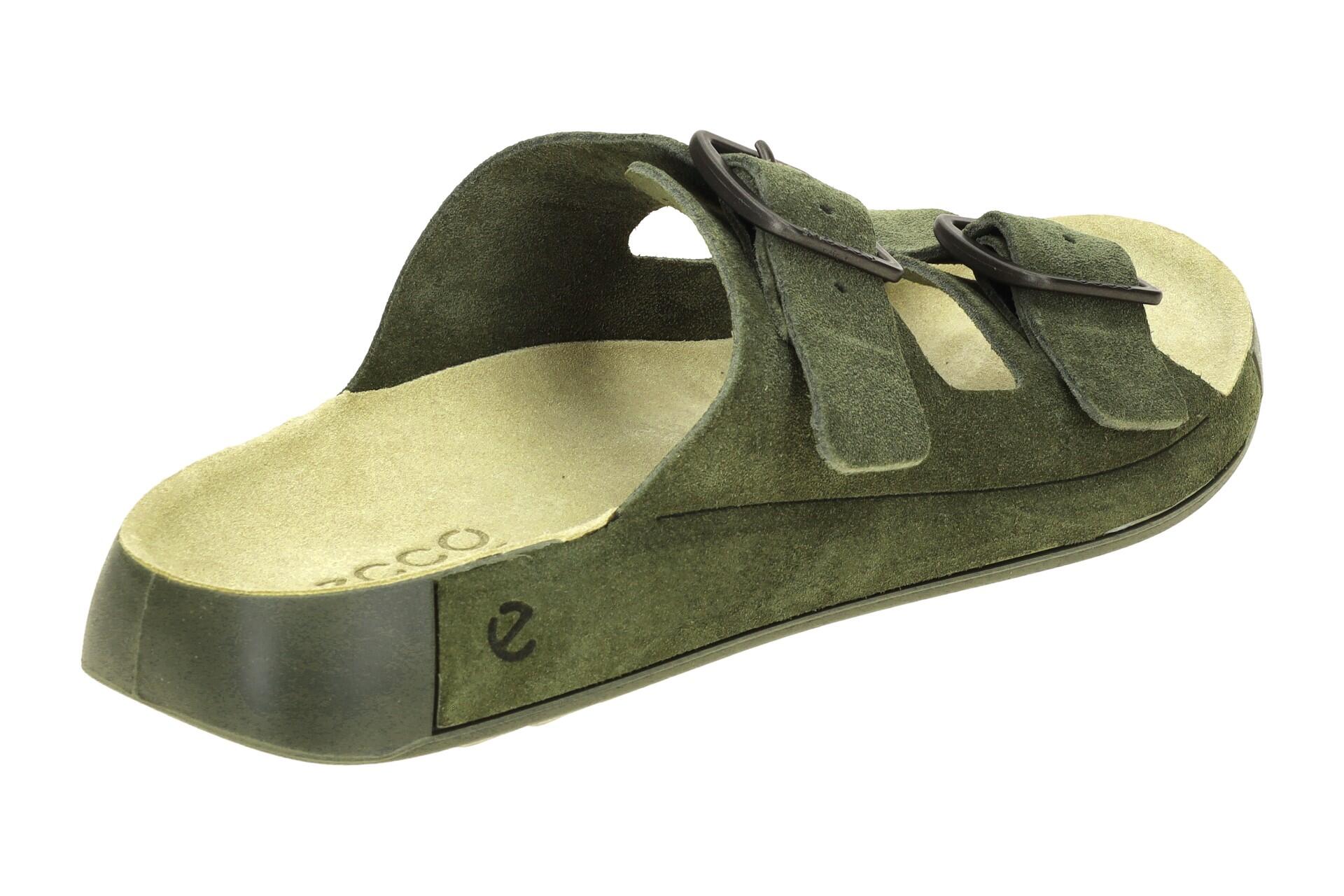 Ecco Cozmo Herren Pantolette grün olive Schnalle 500984 4/7