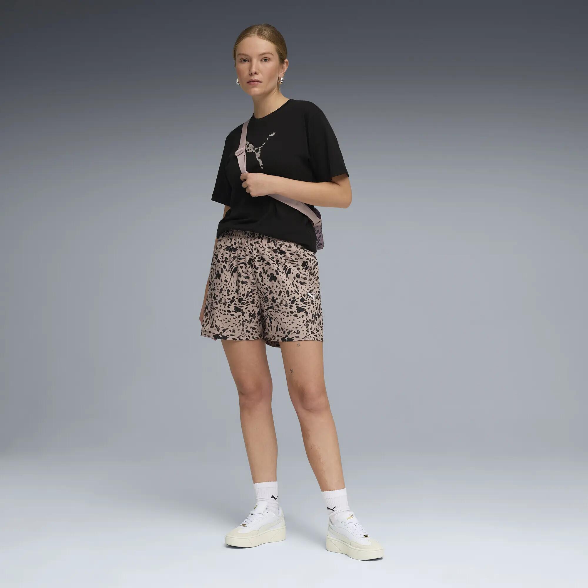 Shorts estampados Essentials Graphics Animal 4" de talle alto Mujer PUMA 4/5