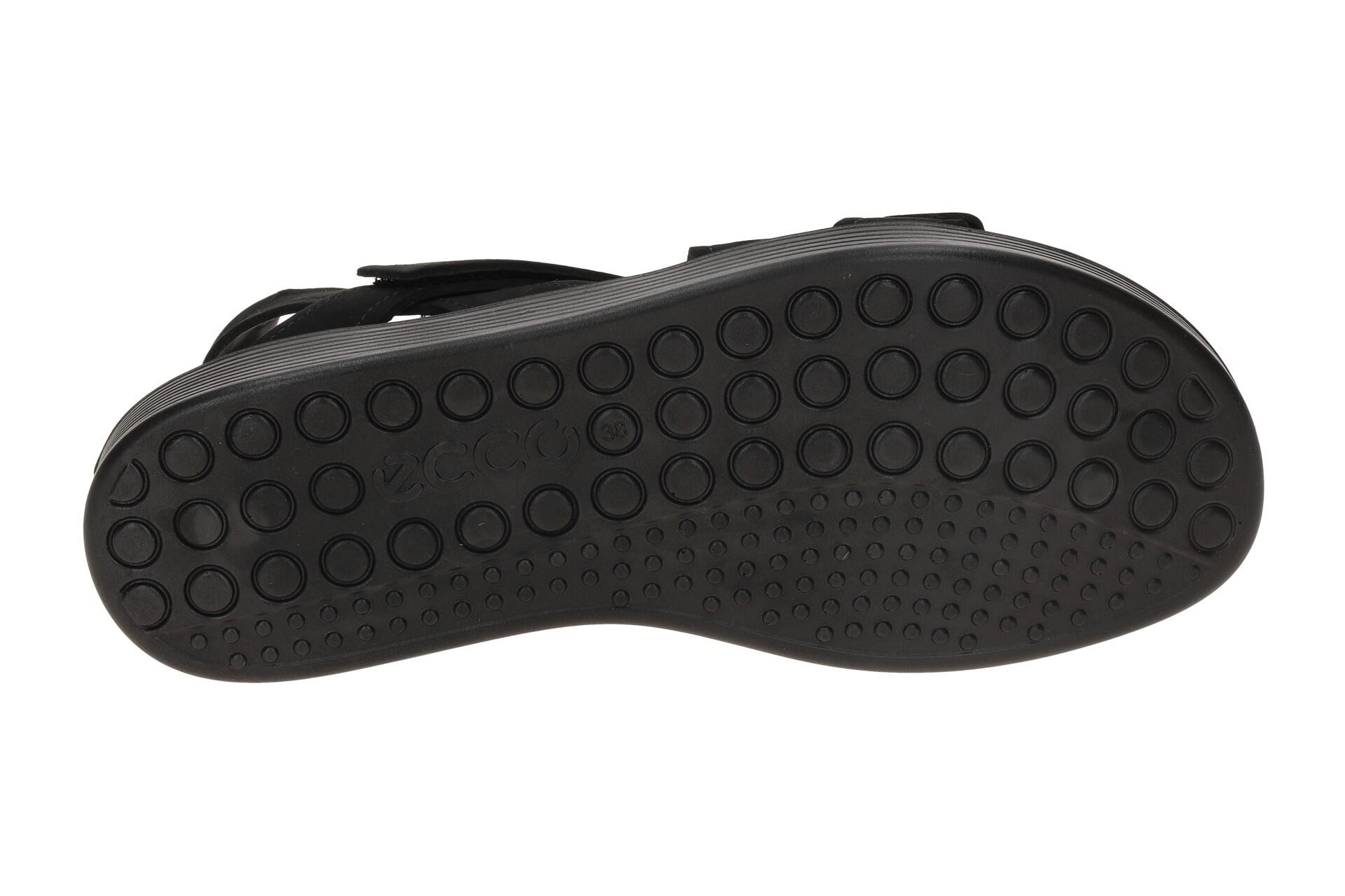Ecco Soft Sandalen schwarz Kreuzriemen Nubuck 238813 7/7