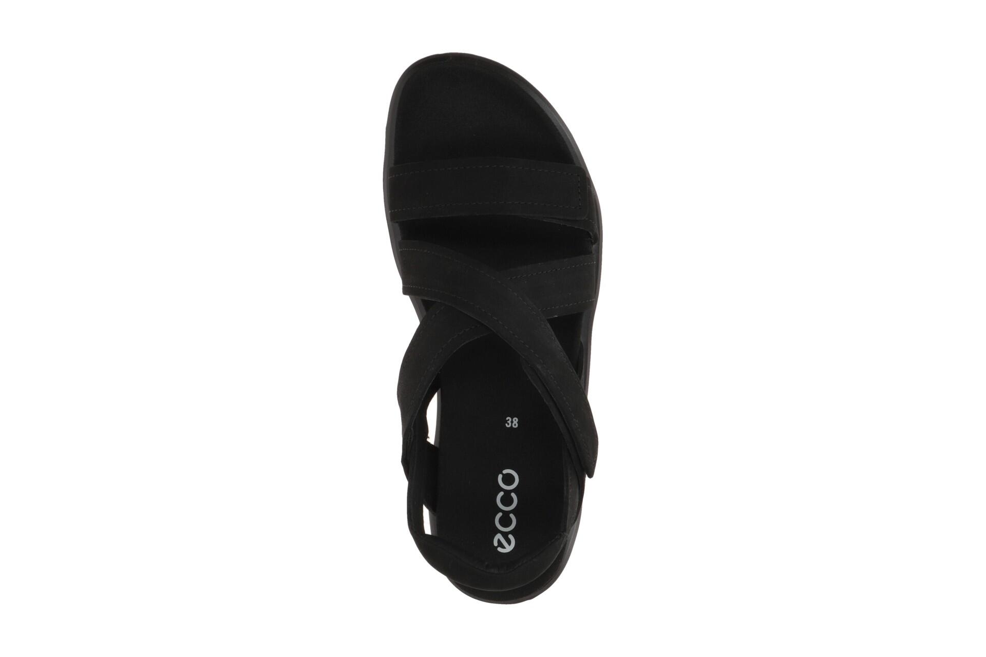 Ecco Soft Sandalen schwarz Kreuzriemen Nubuck 238813 6/7