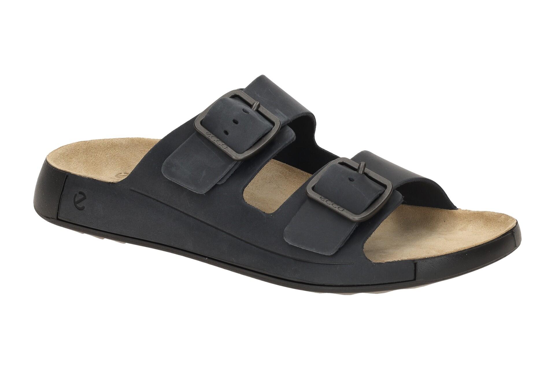 Ecco Cozmo Herren Pantolette dunkelblau ombre Schnalle 500984 1/7