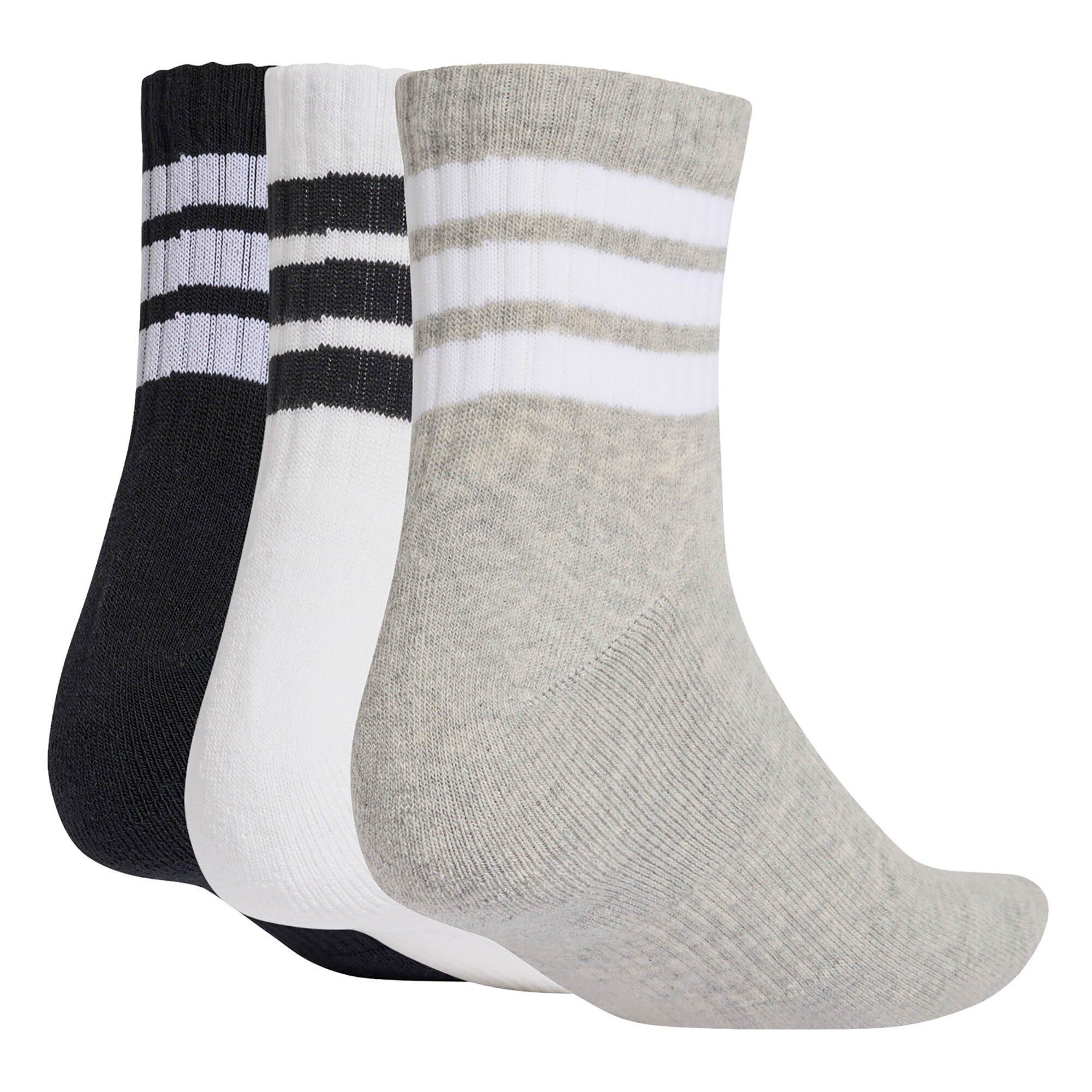 Calzini Unisex Confezione da 3-3-Stripes Cushioned Sportswear Mid-Cut Socks 2/5