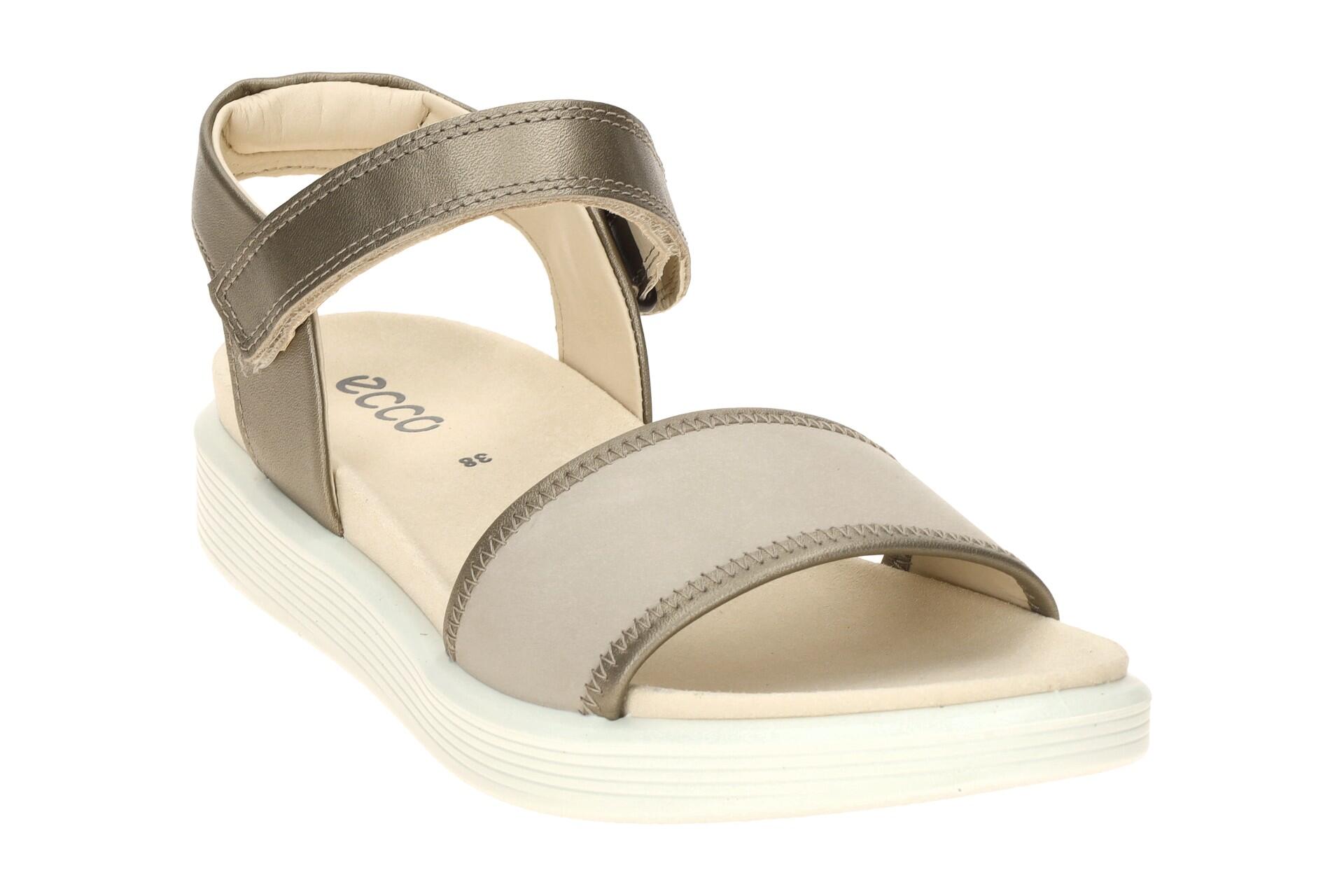Ecco Soft Sandalen grau metallic Riemen 238823 3/7