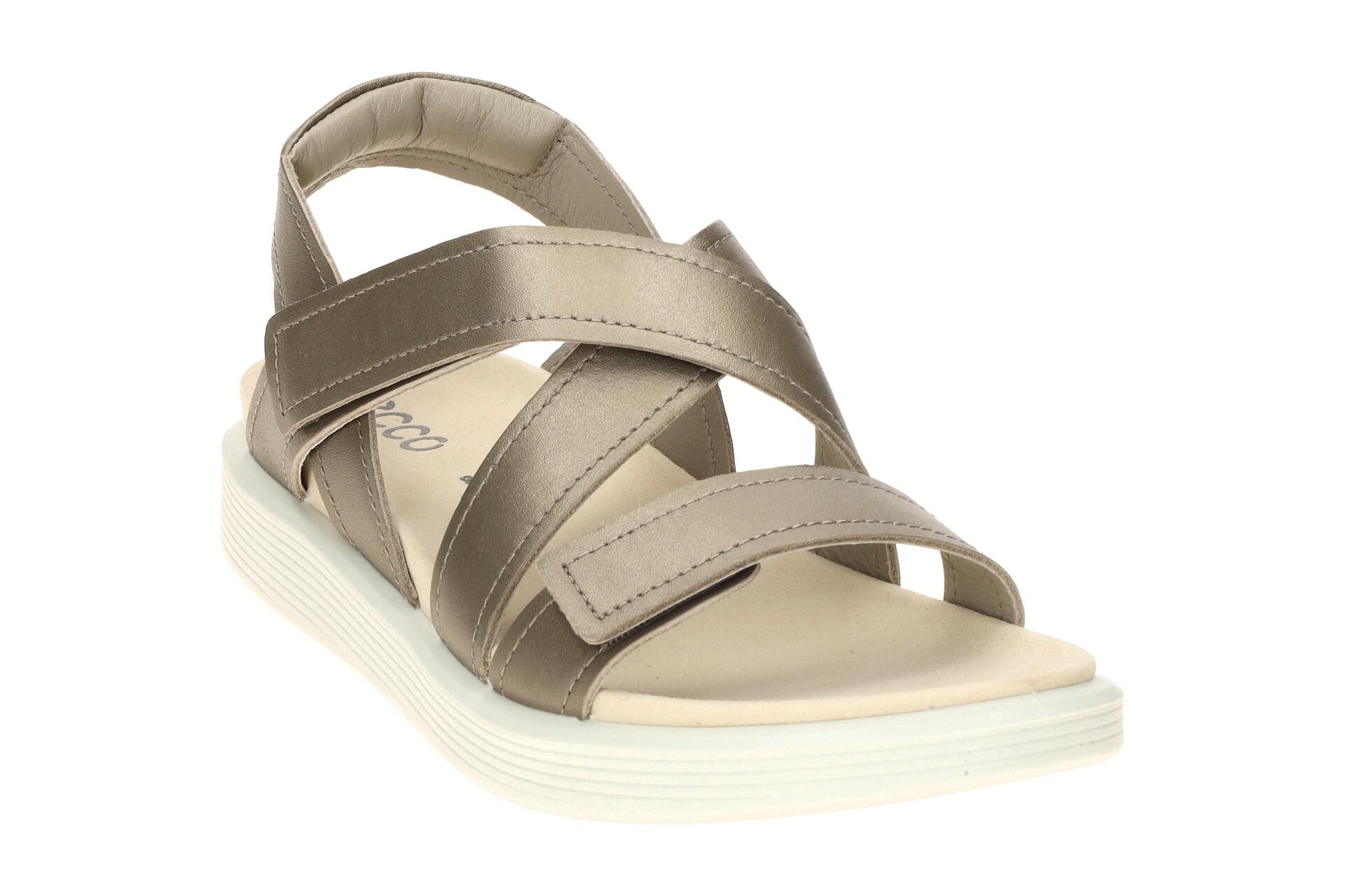 Ecco Soft Sandalen grau metallic Kreuzriemen 238813 3/7