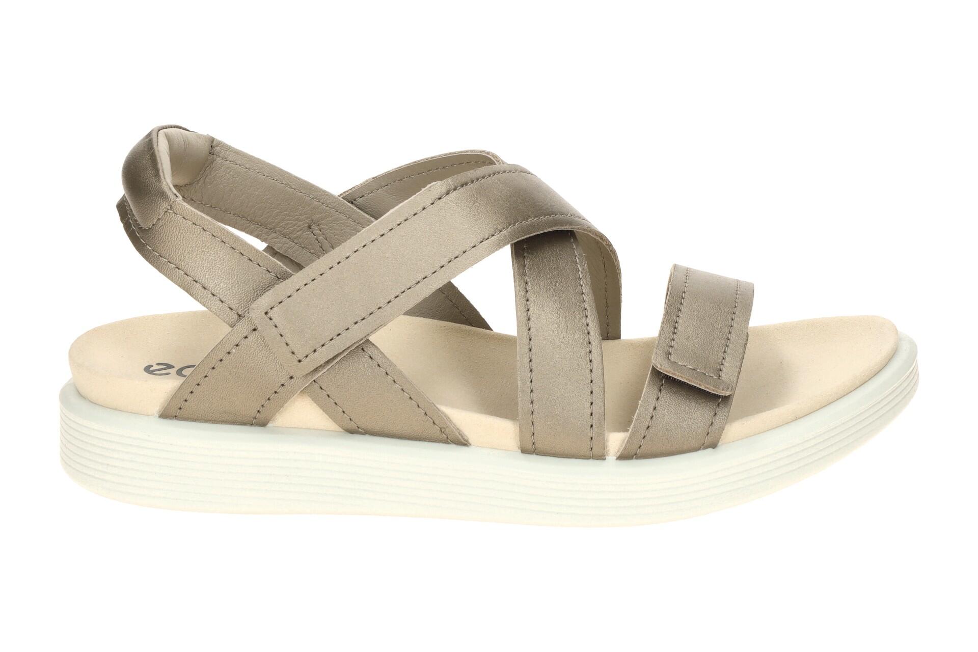 Ecco Soft Sandalen grau metallic Kreuzriemen 238813 2/7
