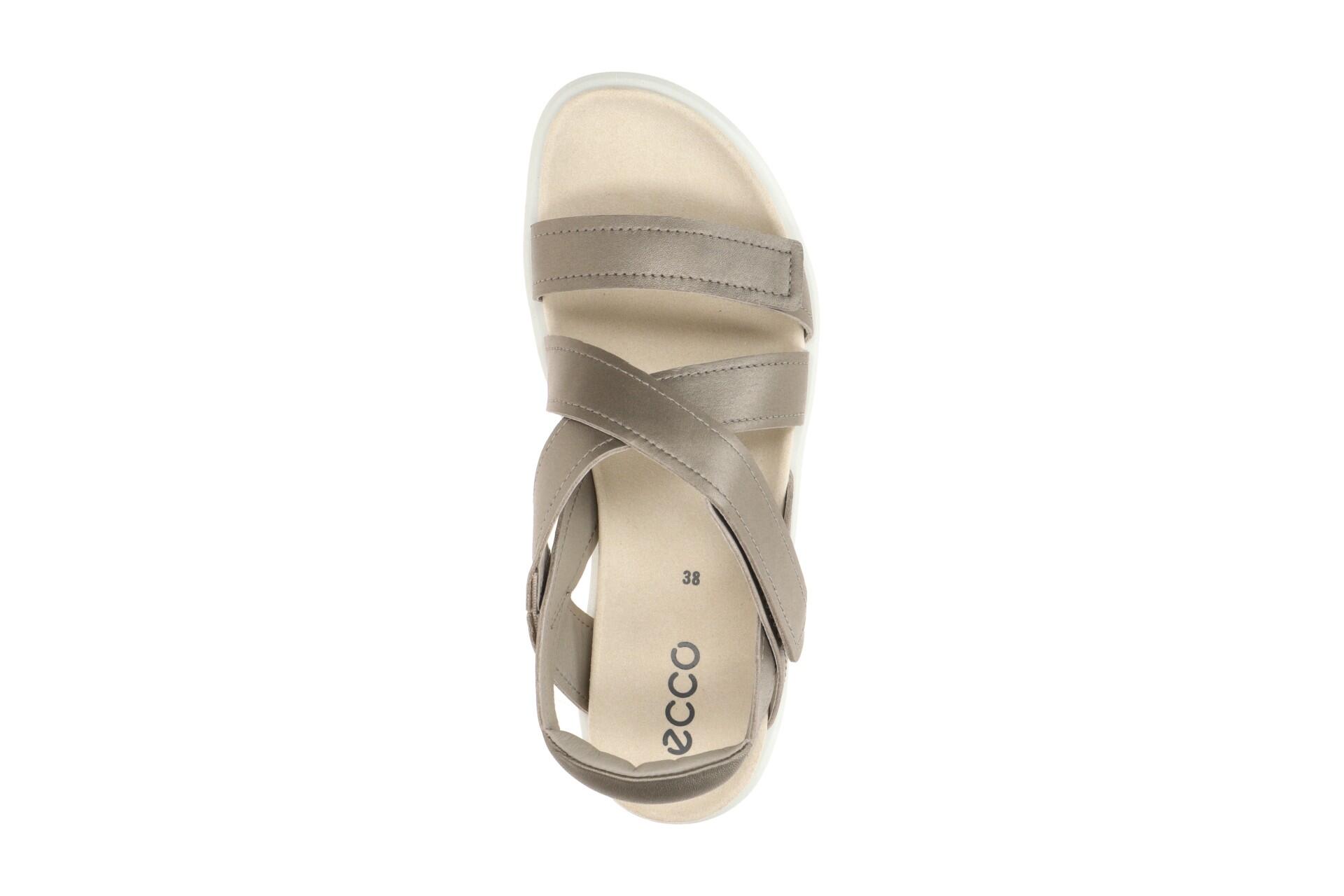 Ecco Soft Sandalen grau metallic Kreuzriemen 238813 6/7