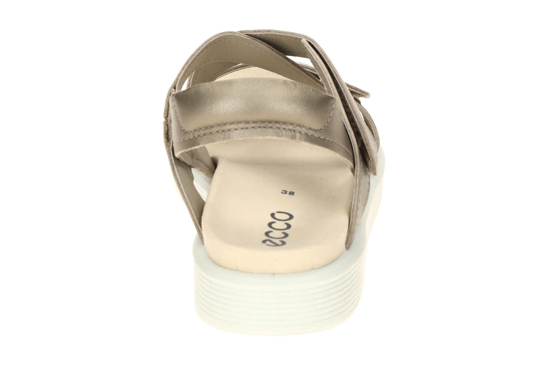 Ecco Soft Sandalen grau metallic Kreuzriemen 238813 5/7