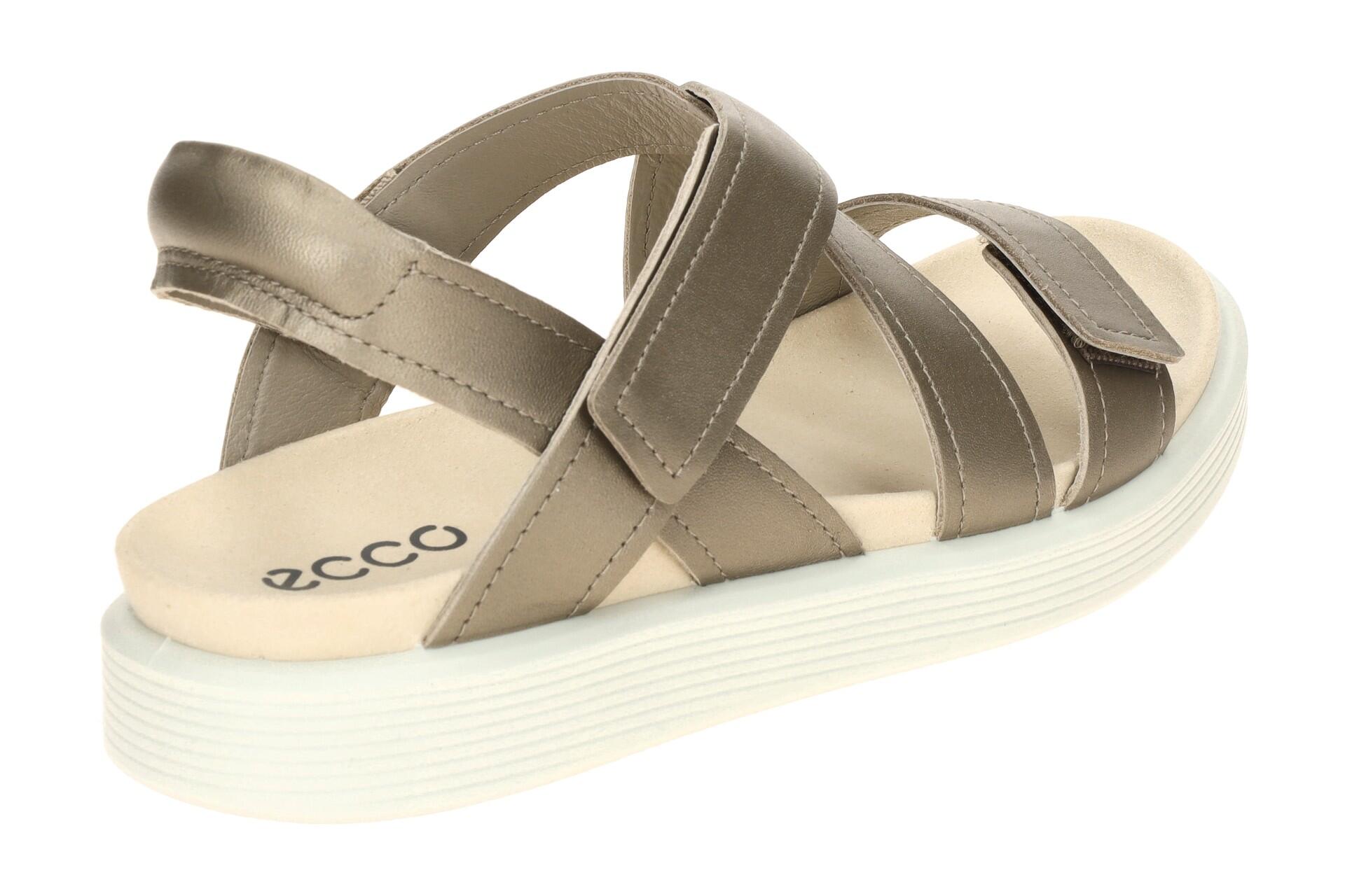 Ecco Soft Sandalen grau metallic Kreuzriemen 238813 4/7