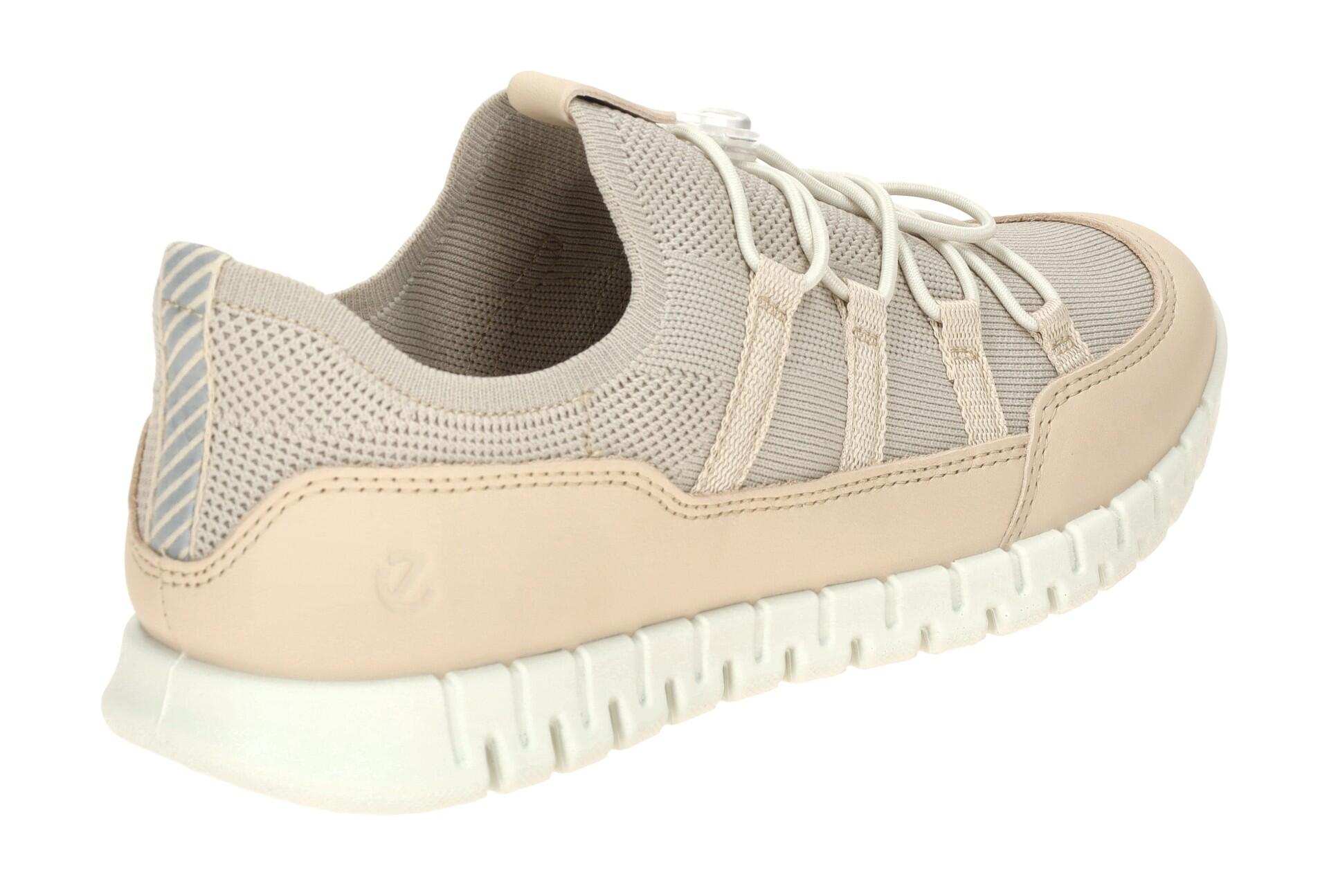 Ecco Gruuv Lite Schuhe beige Sneakers Easy Slip Gummizug 246303 4/7