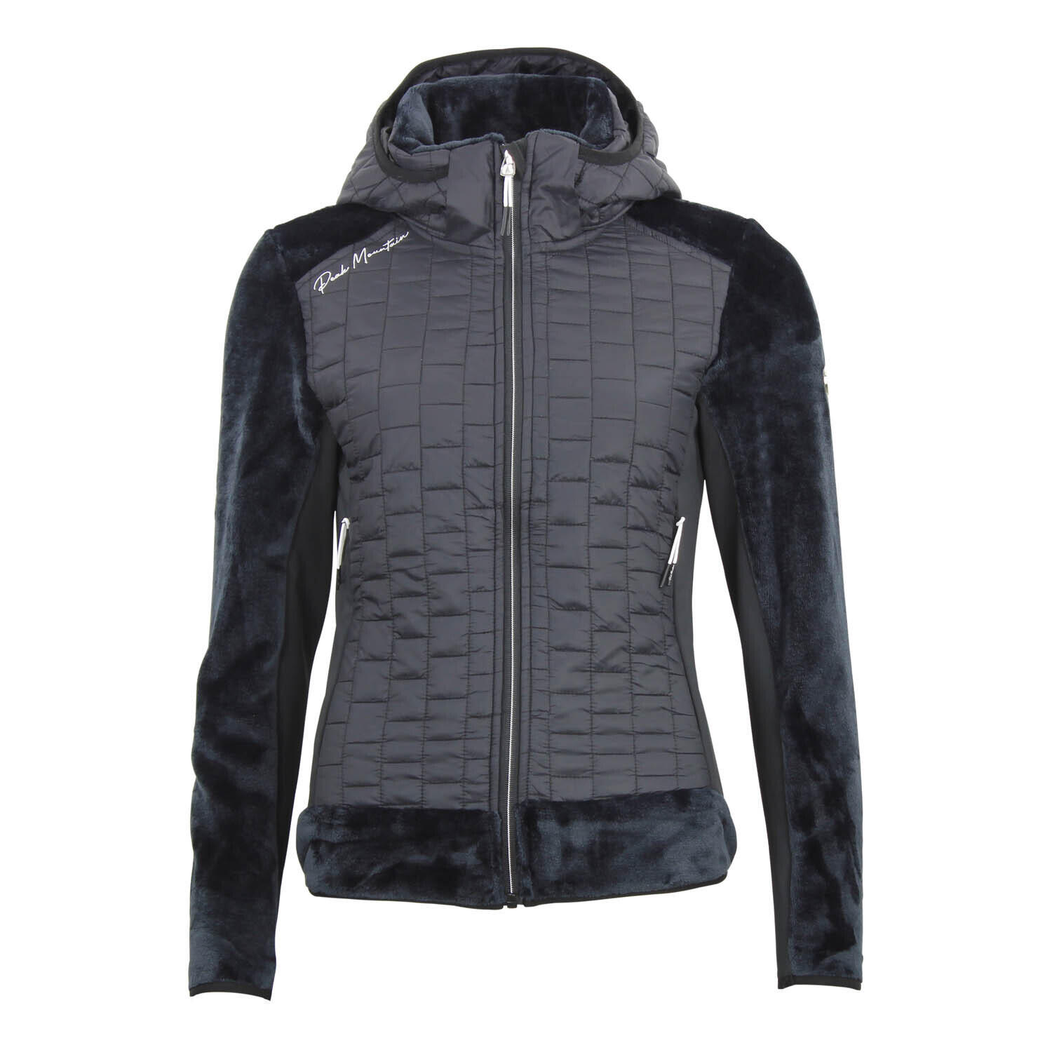 Peak Mountain - Blouson Polaire À Empiècements Matelassés Femme Peak Mountain Arlow - Blouson - Noir - Decathlon
