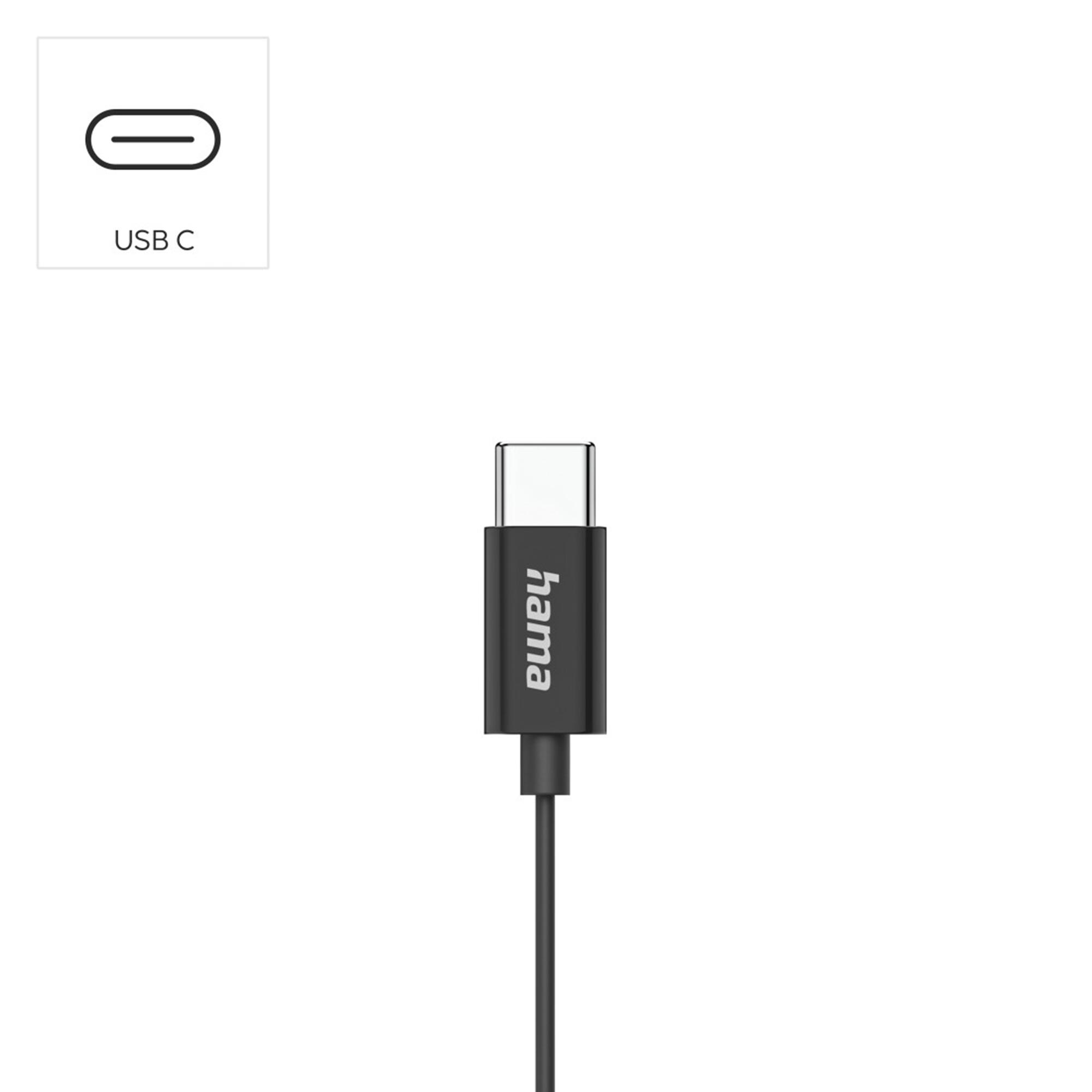 HAMA Kopfhörer Classy Earbuds, USB-C, Schwarz 3/4