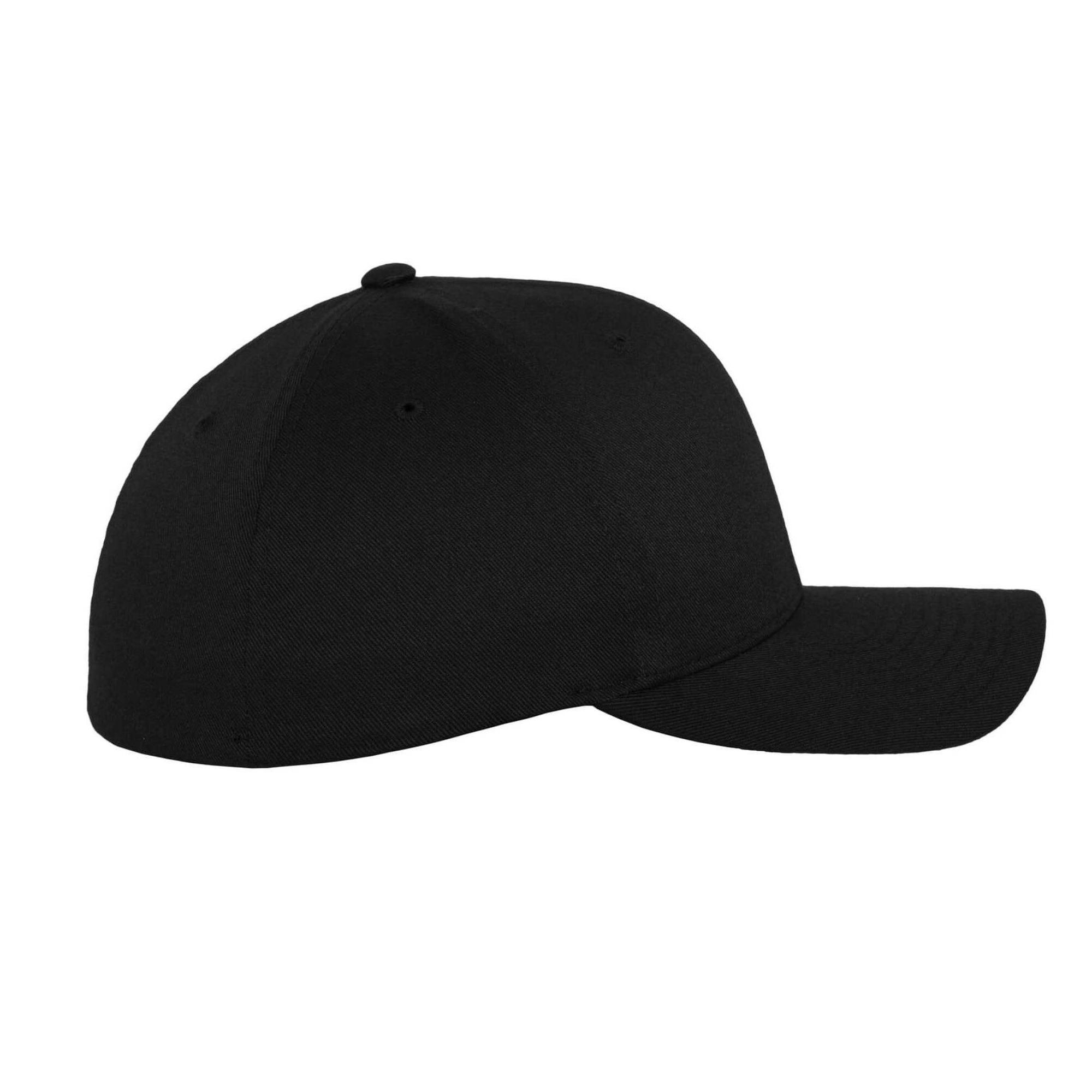 BaseballMütze für HerrenDamen Unisex, Wollig gekämmt Damen und Herren Schwarz 4/4