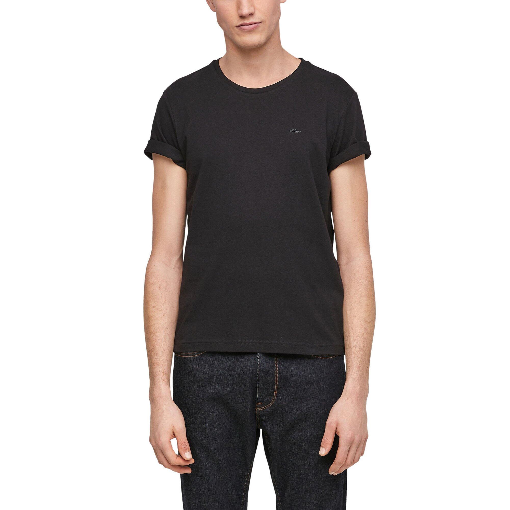 T-Shirt Herren 4er Pack Bequem sitzend-Basic T-Shirt 3/5