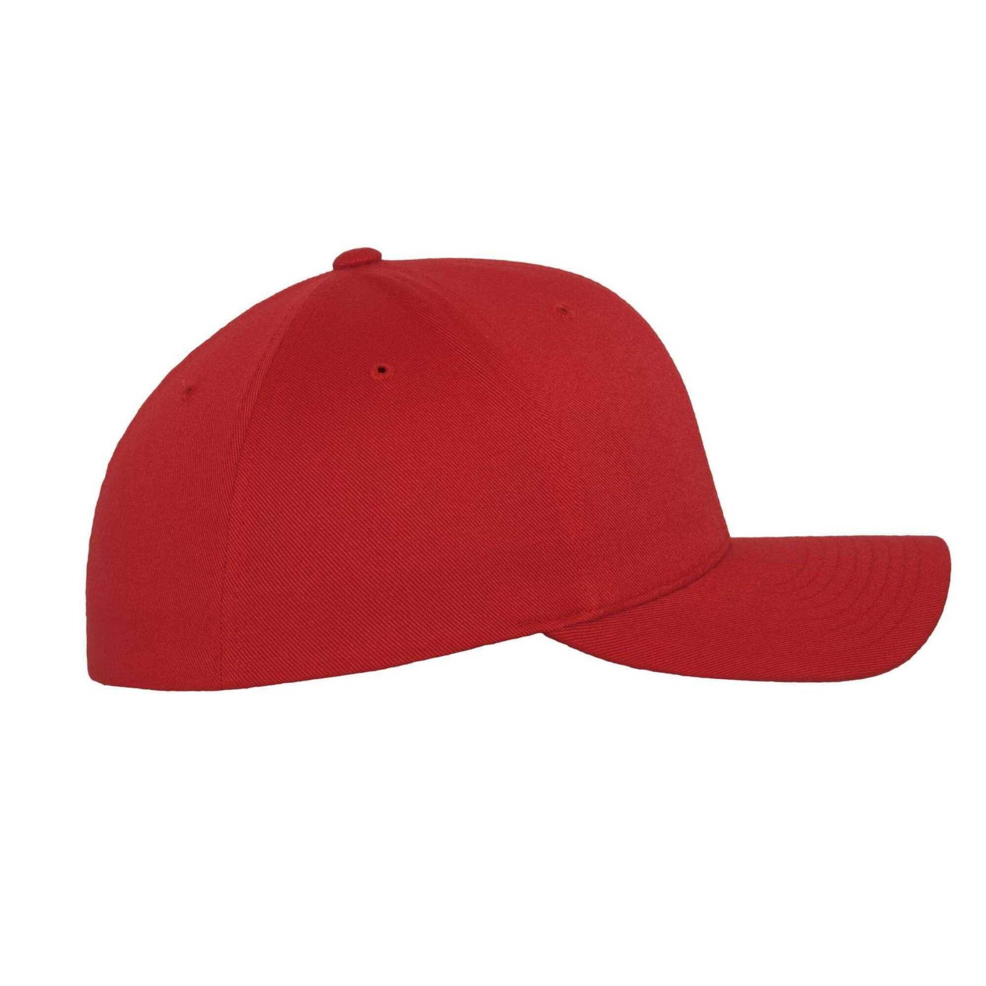 BaseballMütze für HerrenDamen Unisex, Wollig gekämmt Damen und Herren Rot 4/4